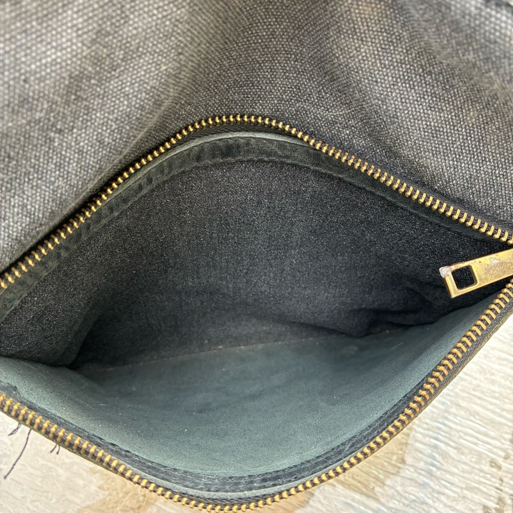 Garuglieri Italy Unisex Canvas & Genuine Leather Trim Travel Tote Laptop Bag - Picture 5 of 13